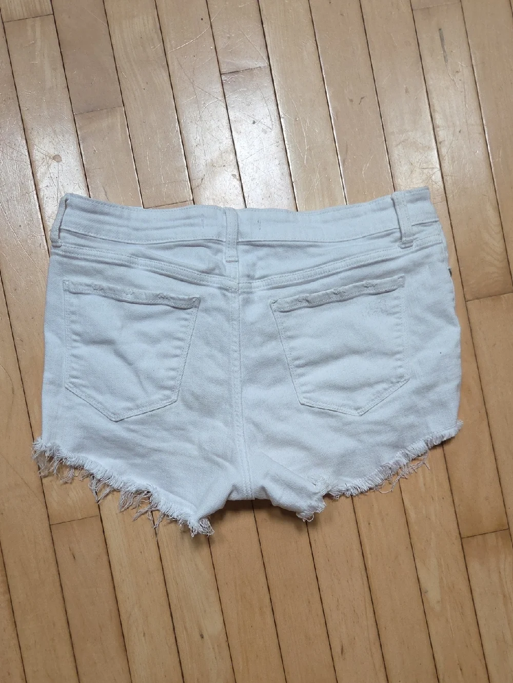 White Distressed Women’s Denim Shorts